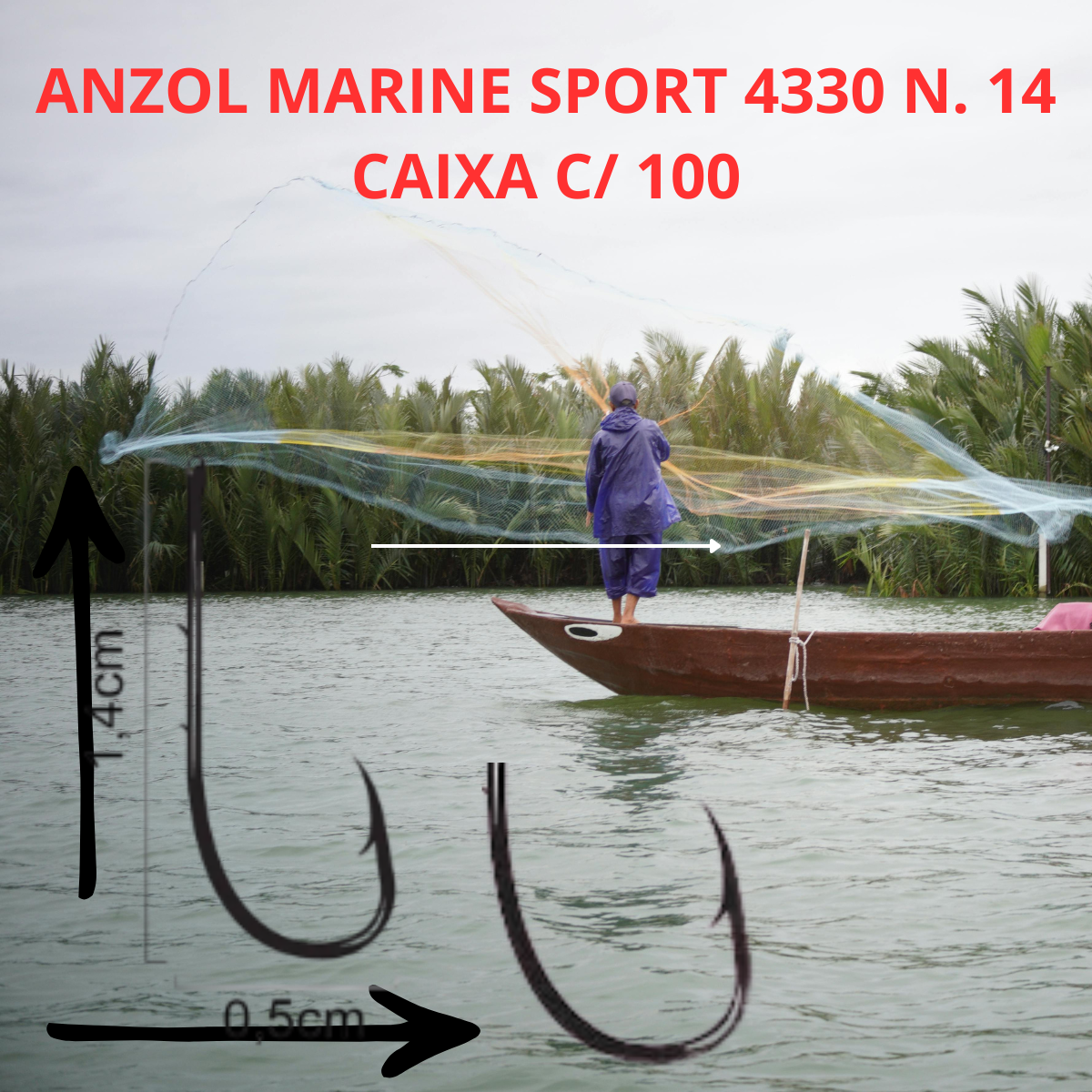 ANZOL 4330 NICKEL N. 14 CX C/ 100 UN