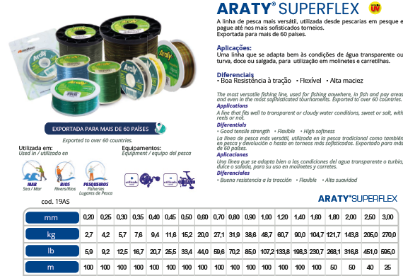 ARATY SUPERFLEX FUMME 100 MT 0,35