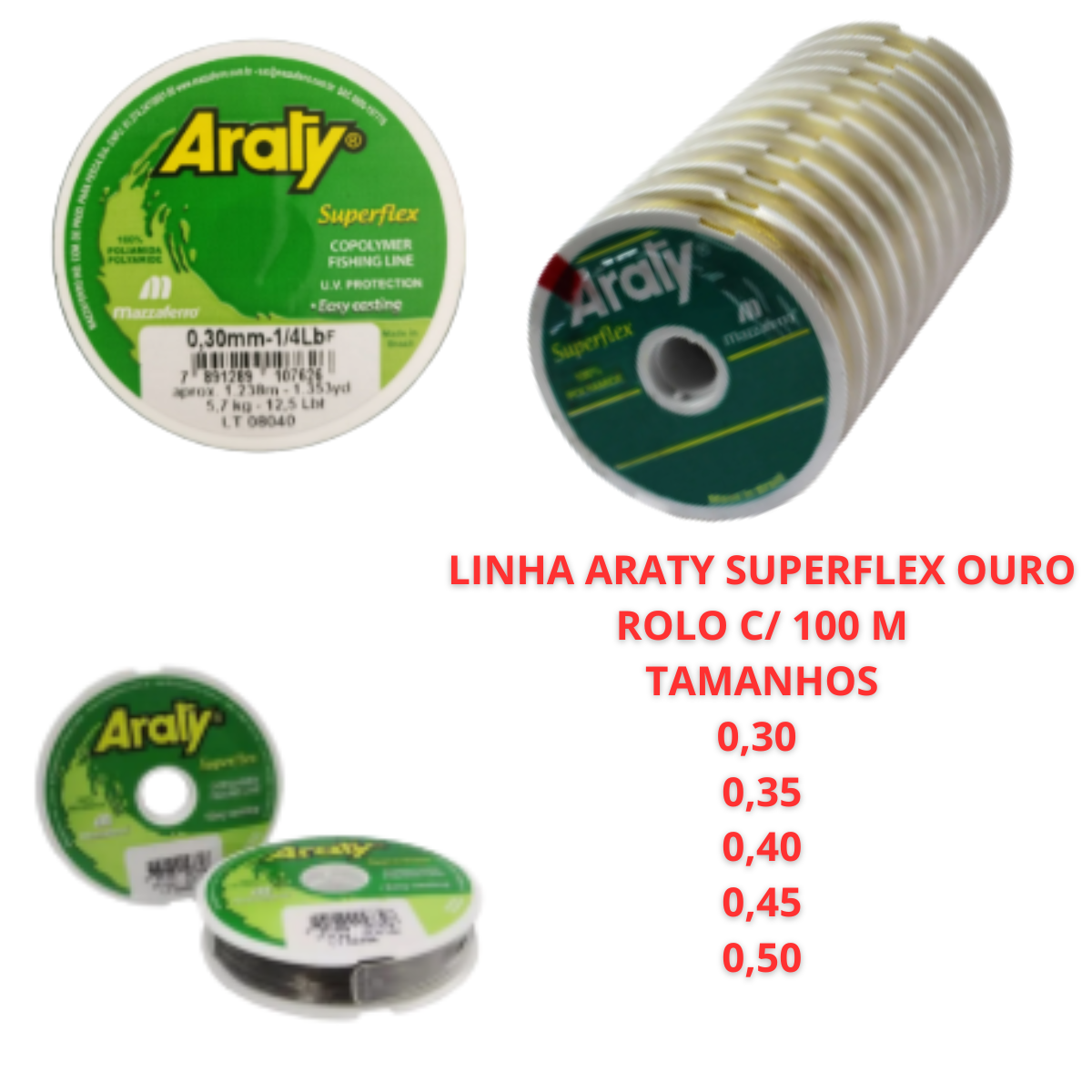 ARATY SUPERFLEX OURO 100 MT 0,35